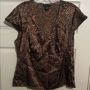 Rafaella Women's Brown Animal Print Blouse